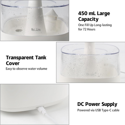 AquaBloom - Rain Humidifier with Faux Plants