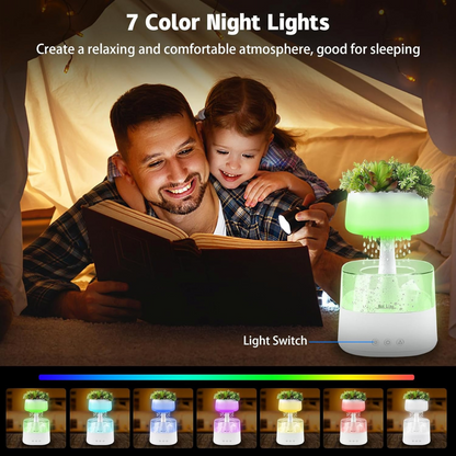 AquaBloom - Rain Humidifier with Faux Plants