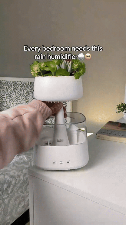 AquaBloom - Rain Humidifier with Faux Plants